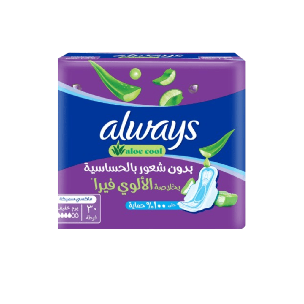 ALWAYS LARGE+ PURPLE ALOE COOL 30PC
