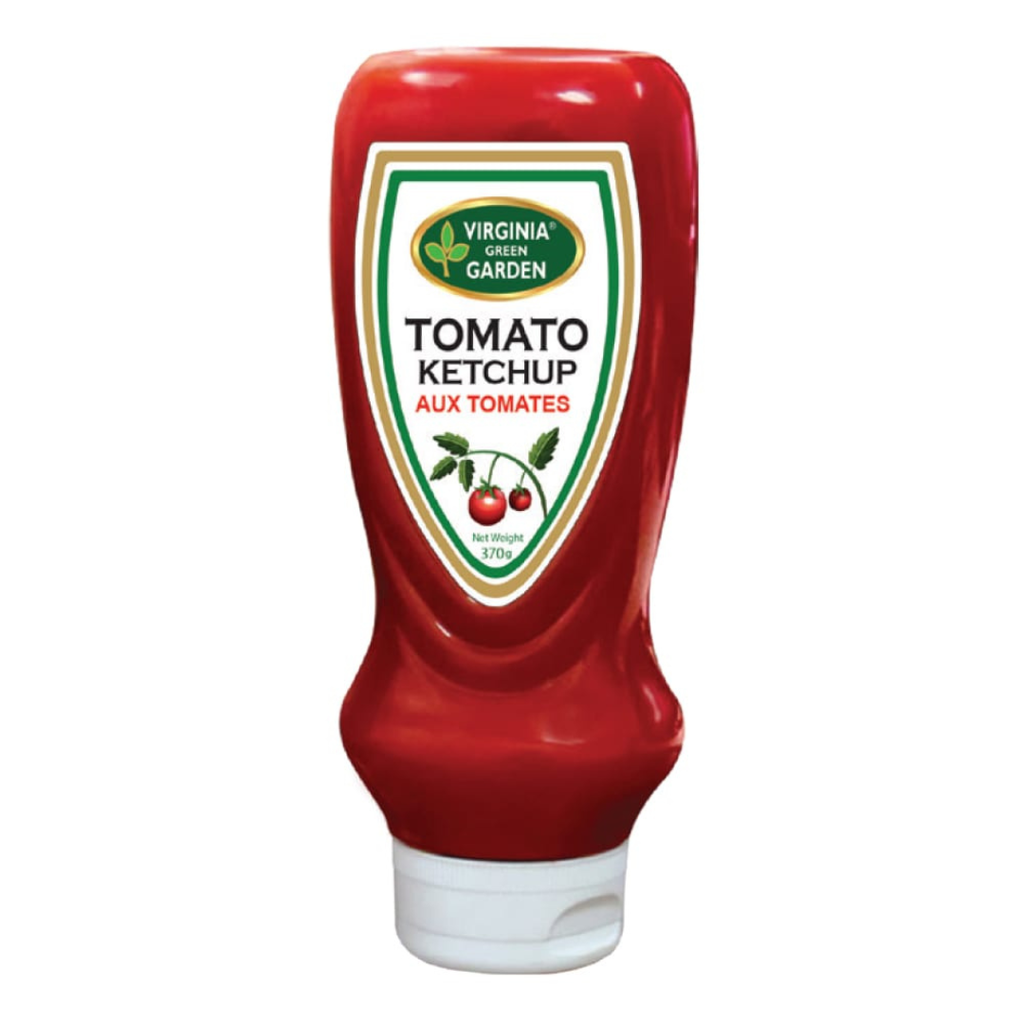 VIRGINIA GREEN GARDEN TOMATO KETCHUP - UPSIDE DOWN 370ML