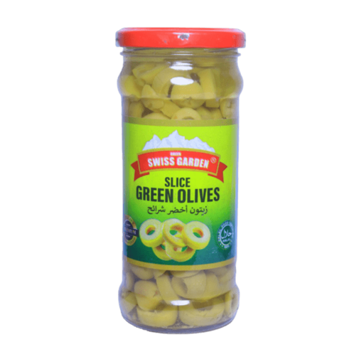 [G0024] Swiss Garden GREEN OLIVE SLICE 340G