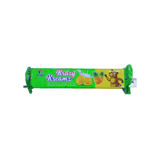 [G0034] OKK BISCUIT SANDWHICH KRAZY KREAMZ (PINEAPPLE) 150G