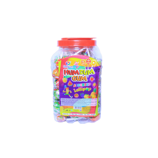 [G0053] HUM DUM ASSORTED LOLLYPOP WITH GUM 12G 